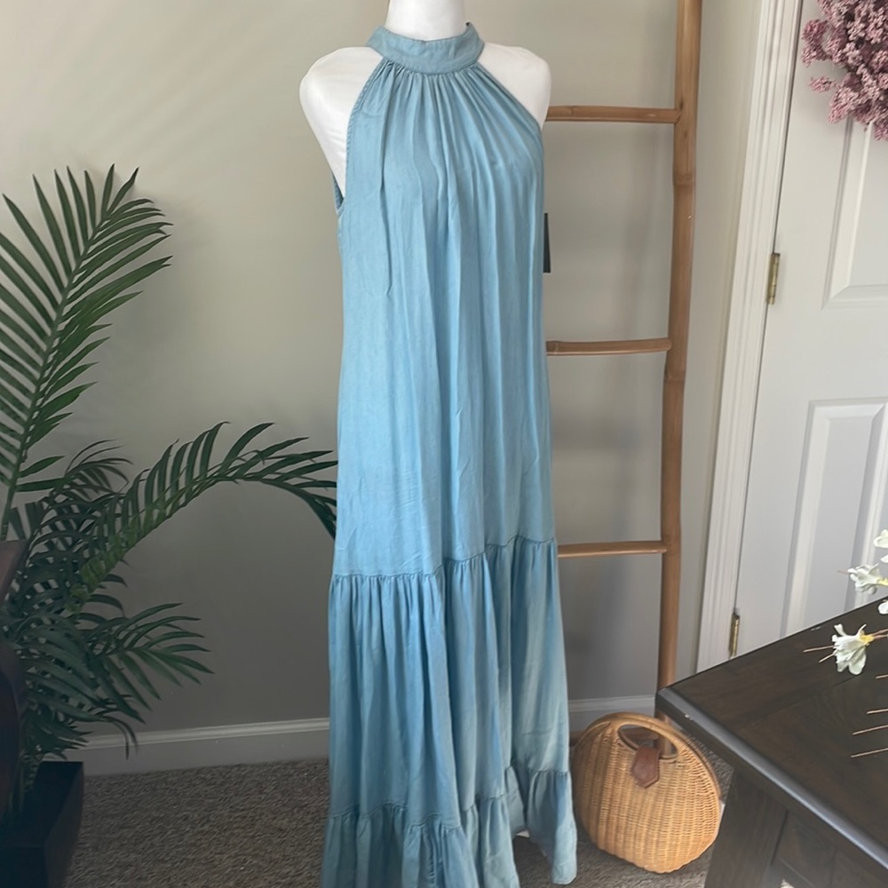 Vince Camuto Tiered Halter Dress - Picture 1 of 11